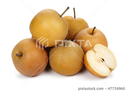Asian pear or Nashi pear isolated on white 47739960