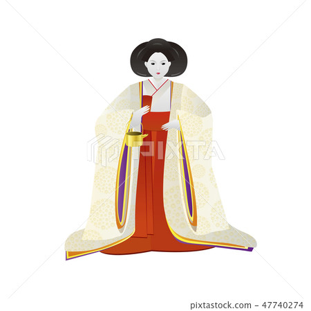 Hina doll figure _ Three person Official girl _ left (Shimoto) Choshi added 47740274