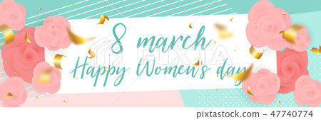 8 march rose happy womans day - Stock Illustration [47740774] - PIXTA