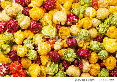 Colorful candy popcorn 47740866