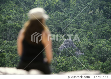 MEXICO YUCATAN COBA MAYA RUINS 47741554