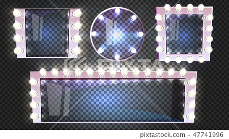 Makeup mirror with lamps illustration - Stock Illustration [47741996 ...