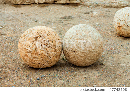 old stone cannon balls old stone cannon balls 47742508