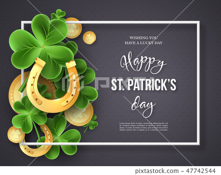 St. Patricks Day greeting holiday design. 47742544