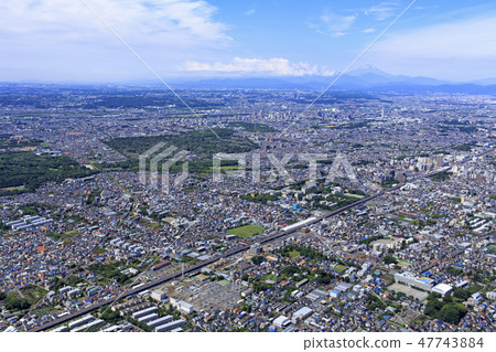 Higashi Koganei Station / Residential area in the suburbs, Aerial shot Higashi Koganei Station / Residential area in the suburbs, Aerial shot 47743884