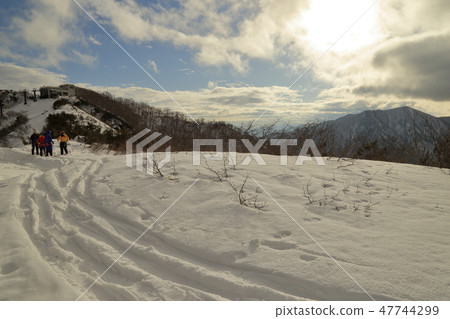 在冬季的季節，從Tanigawadake的天神嶺景觀 47744299