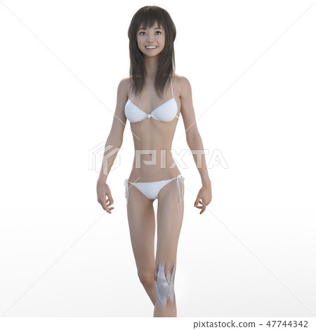 Female dissection muscle 3DCG illustration material 47744342