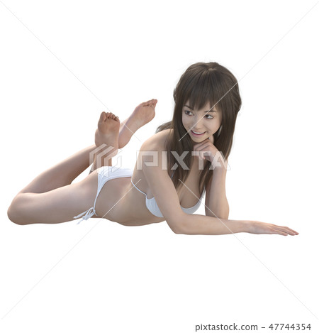 女性解剖肌肉3DCG例證材料 女性解剖肌肉3DCG例證材料 47744354