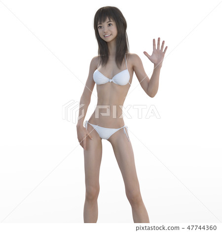 女性解剖肌肉3DCG例證材料 女性解剖肌肉3DCG例證材料 47744360