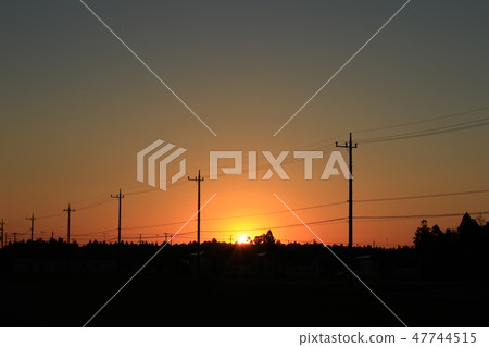 日落晚上風景風景 日落晚上風景風景 47744515