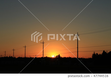 日落晚上風景風景 日落晚上風景風景 47744516