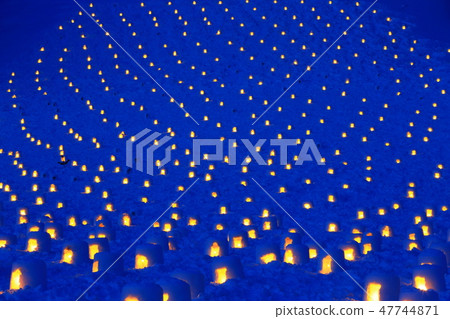 Mini Kamakura at night in Yuzawa City, Akita Prefecture 47744871