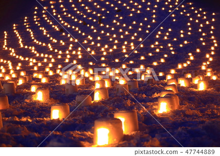 Mini Kamakura at night in Yuzawa City, Akita Prefecture Mini Kamakura at night in Yuzawa City, Akita Prefecture 47744889