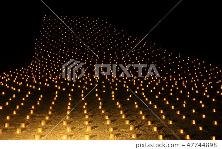 Mini Kamakura at night in Yuzawa City, Akita Prefecture 47744898