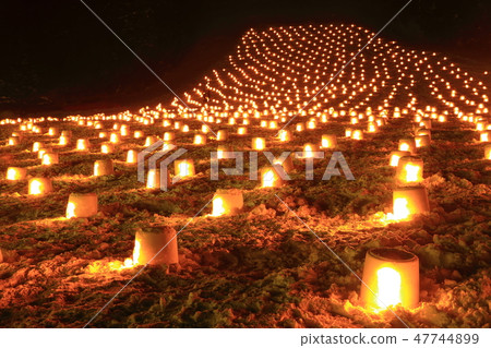 Mini Kamakura at night in Yuzawa City, Akita Prefecture 47744899