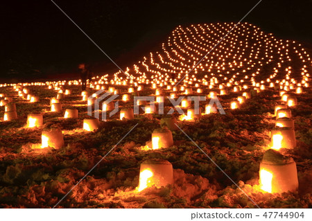 Mini Kamakura at night in Yuzawa City, Akita Prefecture Mini Kamakura at night in Yuzawa City, Akita Prefecture 47744904