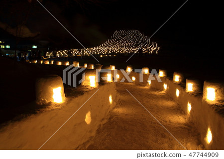 Mini Kamakura at night in Yuzawa City, Akita Prefecture Mini Kamakura at night in Yuzawa City, Akita Prefecture 47744909