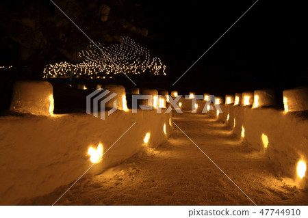 Mini Kamakura at night in Yuzawa City, Akita Prefecture Mini Kamakura at night in Yuzawa City, Akita Prefecture 47744910