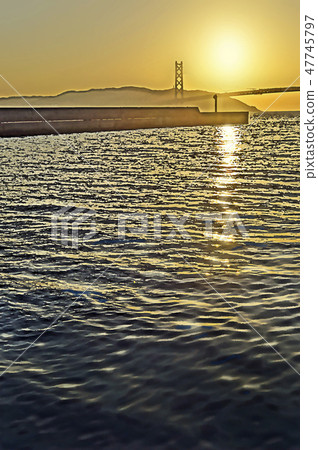 Akashi Strait of dusk 47745797