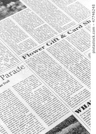 English newspaper, diagonal 47746248