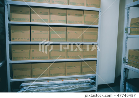 cardboard box, cardboard boxes, records room 47746487