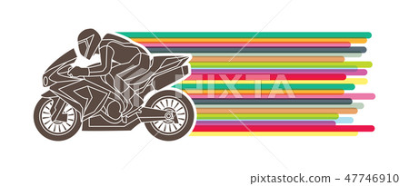 Motorcycles racing side view vector - Stock Illustration [47746910] - PIXTA
