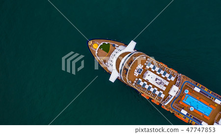Large cruise ship at sea, Passenger cruise ship  47747853