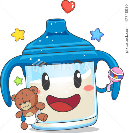 Toddler Sippy Cup Mascot Illustration Toddler Sippy Cup Mascot Illustration 47748050