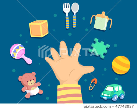 Toddler Hand Intellectual Development Illustration Toddler Hand Intellectual Development Illustration 47748057