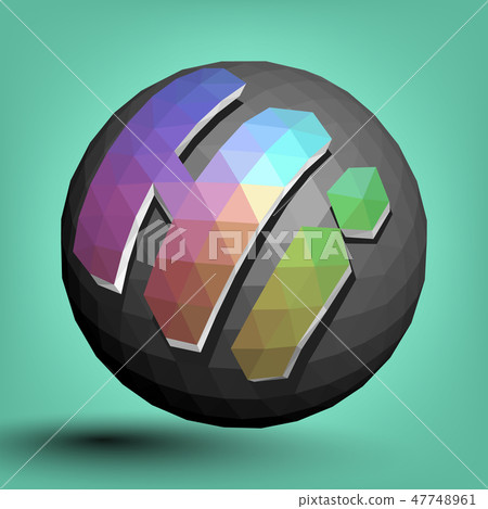 3 Dimension color ball. 47748961
