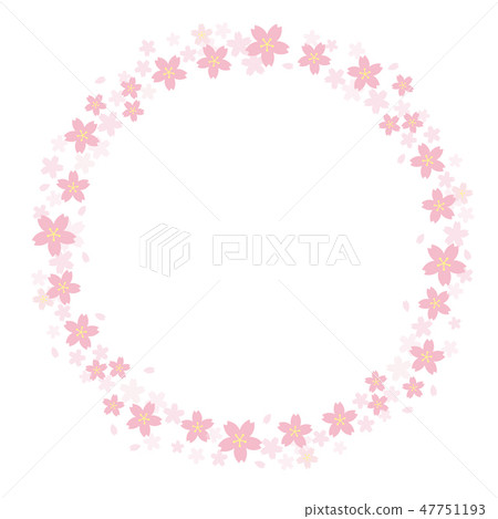 Sakura frame wreath 47751193
