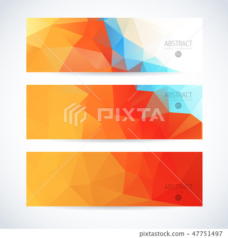 Vector banners set abstract triangle background 47751497