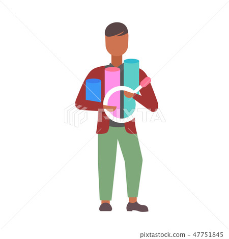 businessman holding growth chart auditing tax business accounting concept african american auditor businessman holding growth chart auditing tax business accounting concept african american auditor 47751845