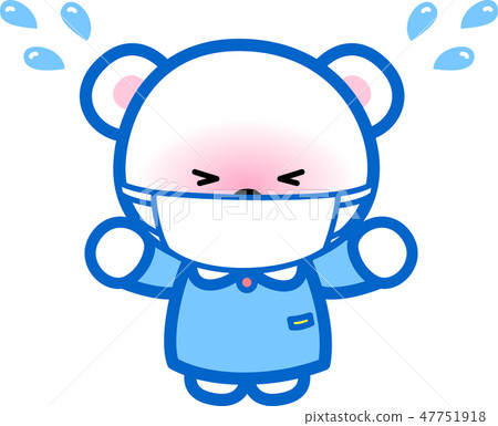 面具熊動物可愛的動物汗 面具熊動物可愛的動物汗 47751918