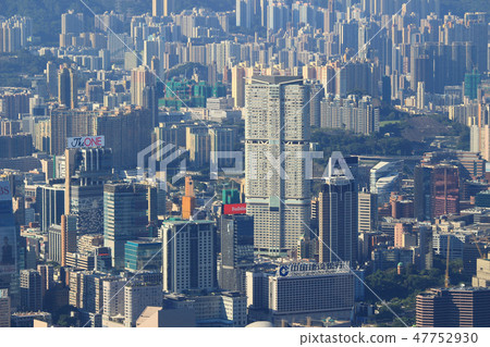 Residential building vew from the peak 47752930