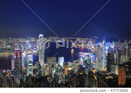 Hong Kong, city skyline from Victoria Peak. Hong Kong, city skyline from Victoria Peak. 47753060