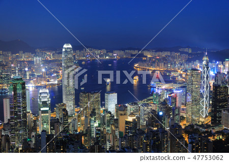 Hong Kong, city skyline from Victoria Peak. Hong Kong, city skyline from Victoria Peak. 47753062