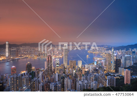 Victoria Harbor as viewed atop Victoria Peak Victoria Harbor as viewed atop Victoria Peak 47753064