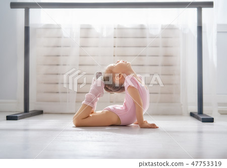 girl is studying ballet. girl is studying ballet. 47753319