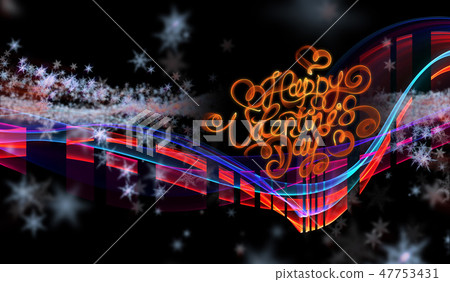 Happy Valentine's Day message written by smoke or fire over black background Happy Valentine's Day message written by smoke or fire over black background 47753431
