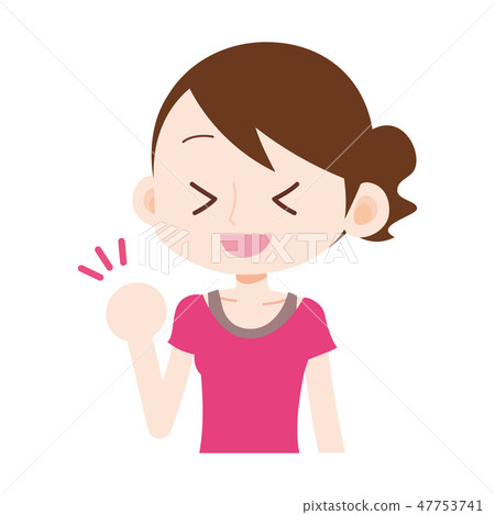 一個女人的膽量構成穿著運動服一個滿臉的笑容 一個女人的膽量構成穿著運動服一個滿臉的笑容 47753741