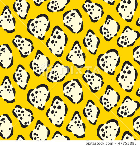 Jaguar print. Seamless big cat cowhide texture. 47753883