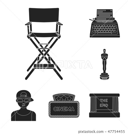 Films and cinema black icons in set collection for design.Movies and Attributes vector symbol stock Films and cinema black icons in set collection for design.Movies and Attributes vector symbol stock 47754455