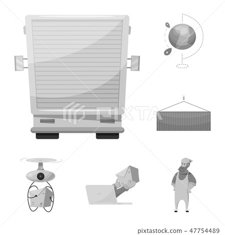 Vector illustration of goods and cargo logo. Set of goods and warehouse vector icon for stock. Vector illustration of goods and cargo logo. Set of goods and warehouse vector icon for stock. 47754489