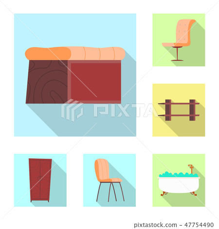 Vector design of furniture and apartment logo. Set of furniture and home stock symbol for web. Vector design of furniture and apartment logo. Set of furniture and home stock symbol for web. 47754490