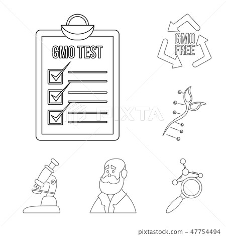 Isolated object of genetic and plant sign. Set of genetic and biotechnology stock symbol for web. Isolated object of genetic and plant sign. Set of genetic and biotechnology stock symbol for web. 47754494