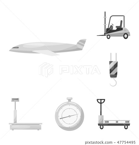 Vector illustration of goods and cargo logo. Set of goods and warehouse stock symbol for web. Vector illustration of goods and cargo logo. Set of goods and warehouse stock symbol for web. 47754495