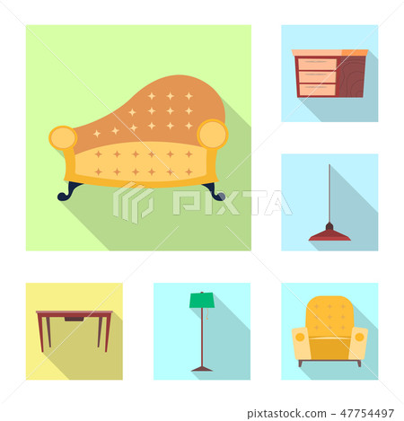 Isolated object of furniture and apartment icon. Set of furniture and home stock vector illustration Isolated object of furniture and apartment icon. Set of furniture and home stock vector illustration 47754497