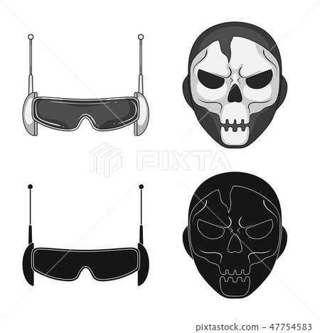 Vector illustration of hero and mask sign. Set of hero and superhero vector icon for stock. 47754583