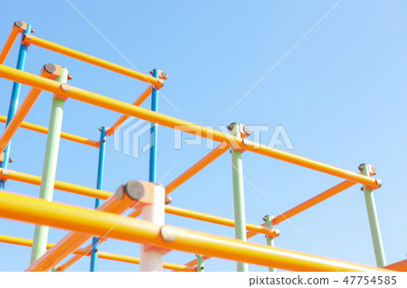 Blue sky and jungle gym 02 Blue sky and jungle gym 02 47754585